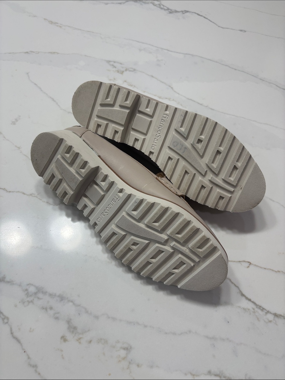 Franco Sarto Cream Leather Penny Loafers - Picture 13 of 14